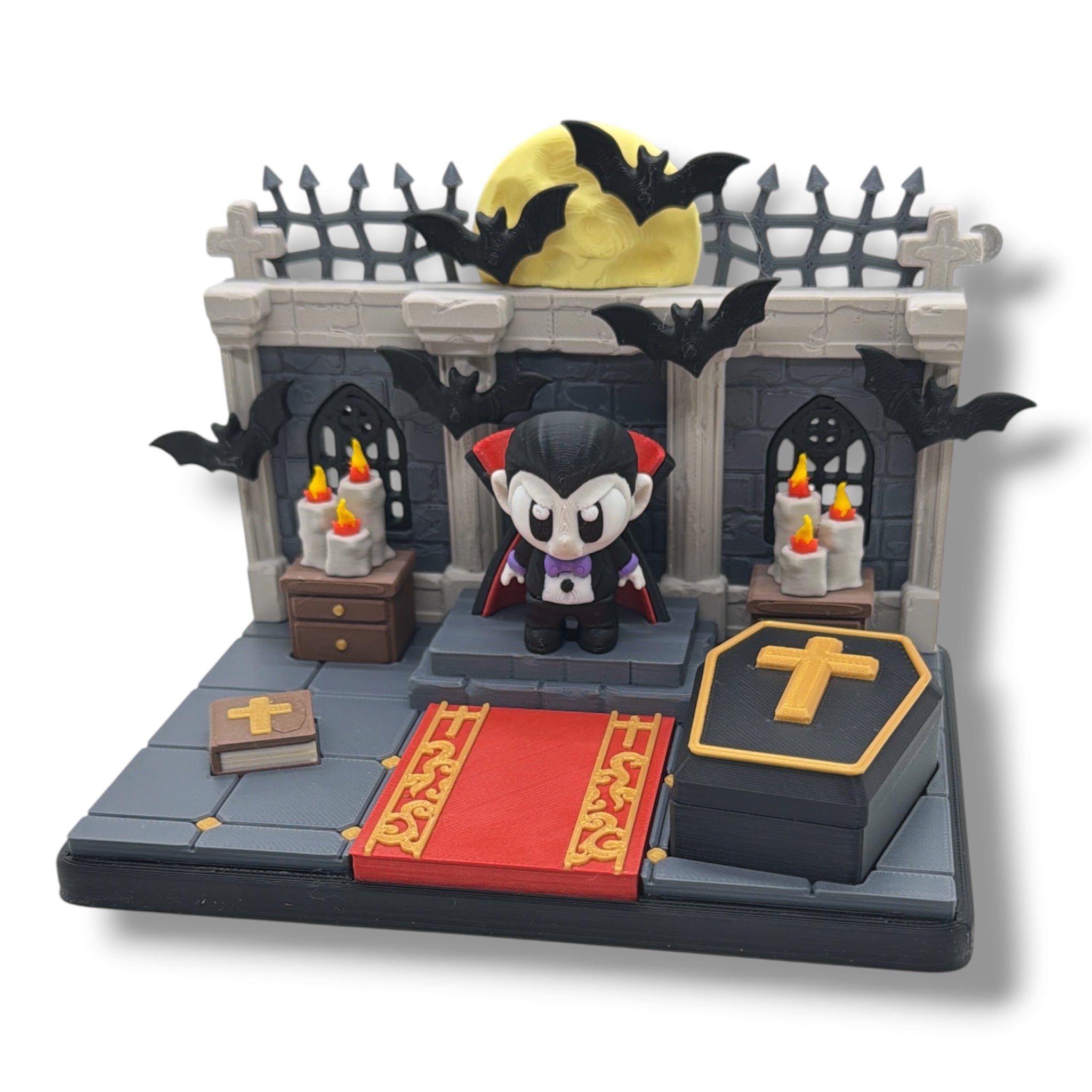 Dracula Castle – Halloween Miniature Scene - Desktop Decor