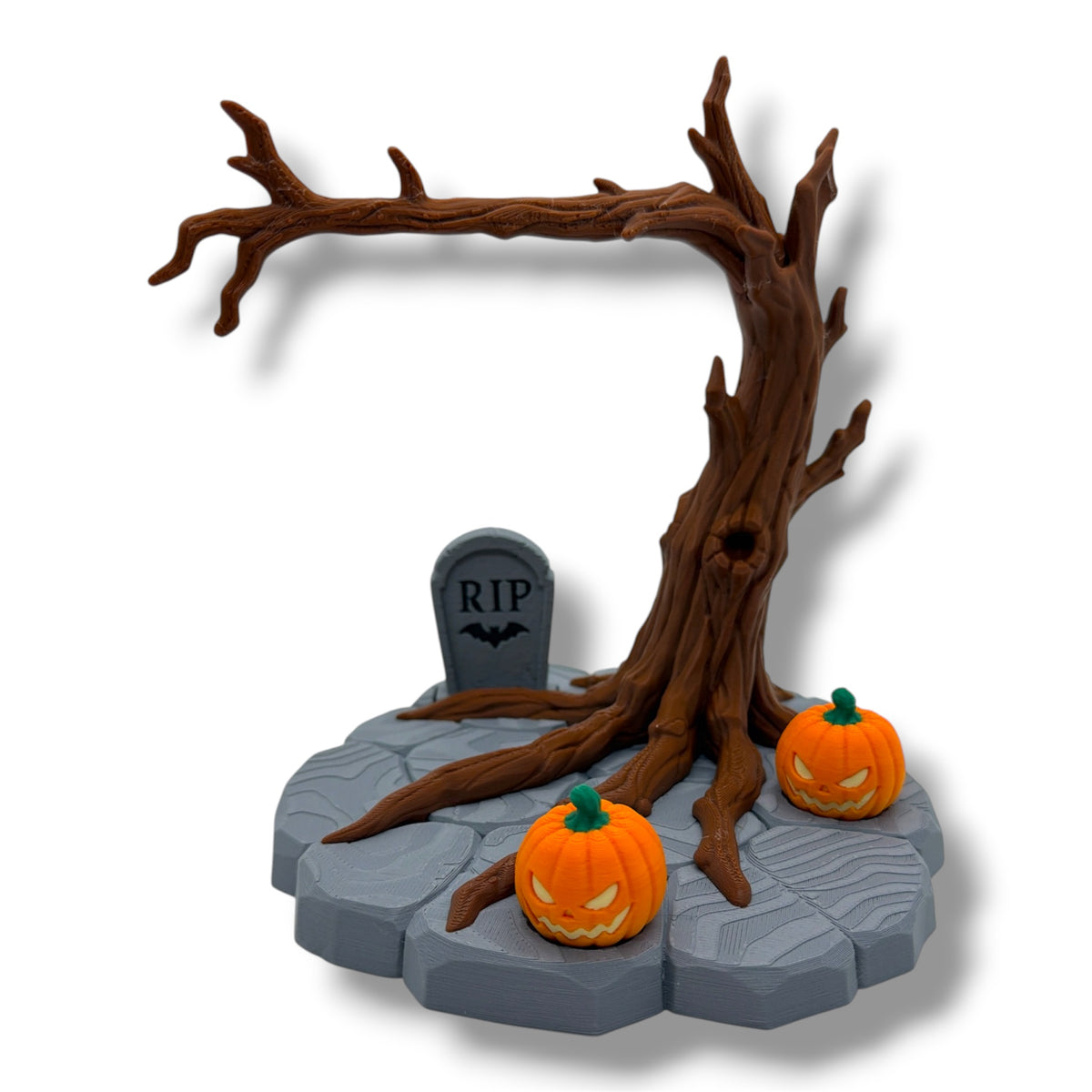 Spooky Tree Set with two Bats - Desktop Halloween Decor Holiday
