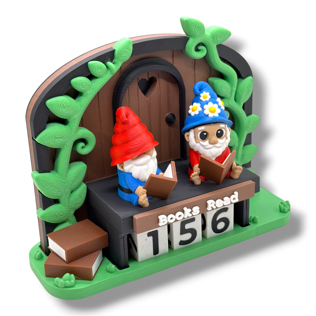 Gnome Sweet Gnome Books-Read Counter – 7-Inch Reading Tracker