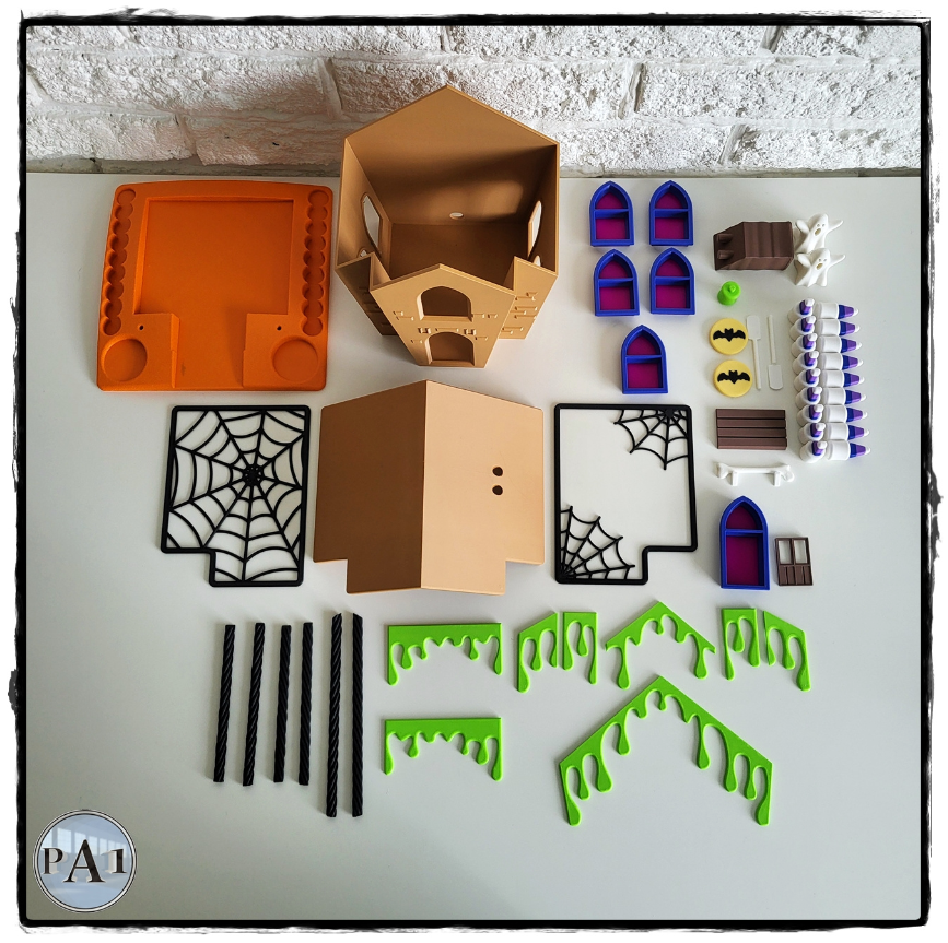 Haunted Gingerbread House Collection – Halloween Container with Removable Roof