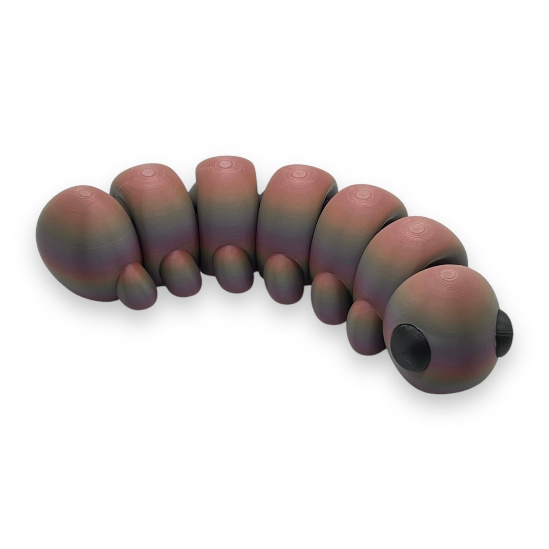 CHONKZ - Giant 12" Caterpillar Pocket Pals - Articulated 3D Printed Animal Figurine Decor