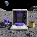 Space Blobs - Modular Space Station Habitat Set Series - Desktop Decor