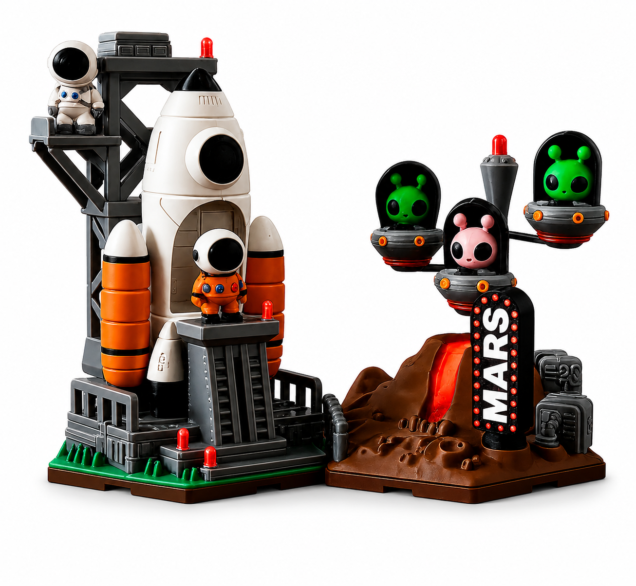 Mars w/ Alien Scene - Koza Konnect Modular Space Series Decor Collectable