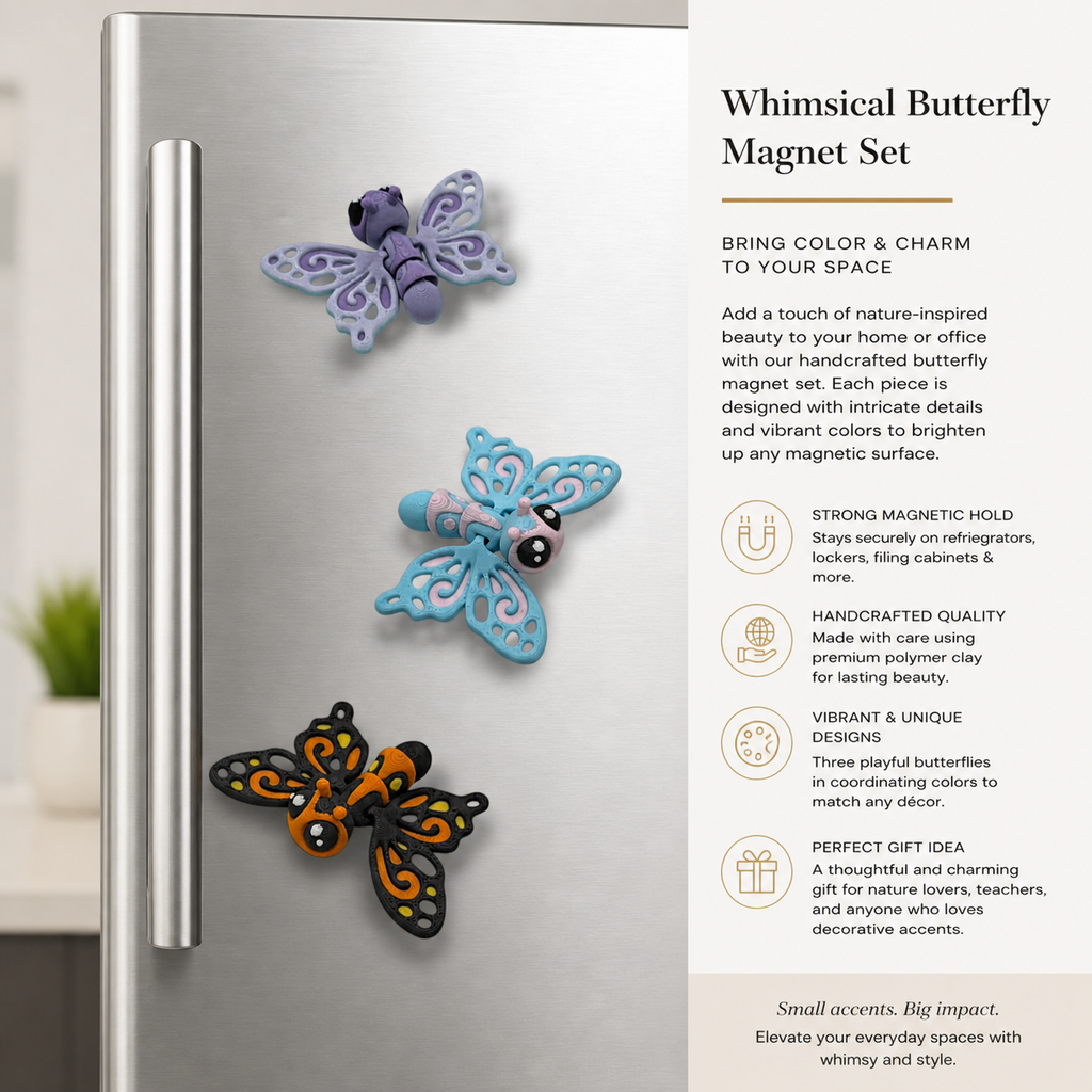 Magnetic Butterfly – Whimsical Fridge Decor