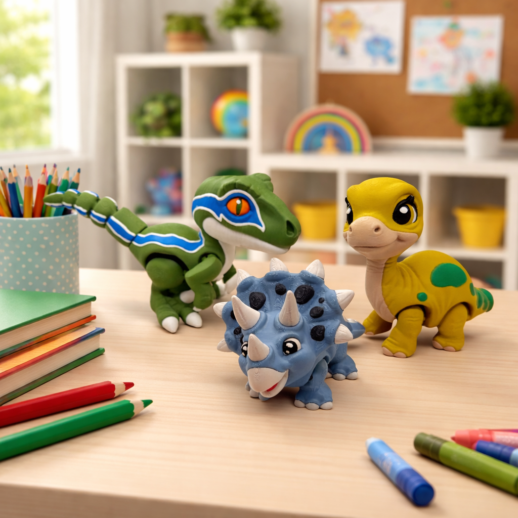 Articulated 8.5" Velociraptor  – Dinosaur Desk Decor Collectible