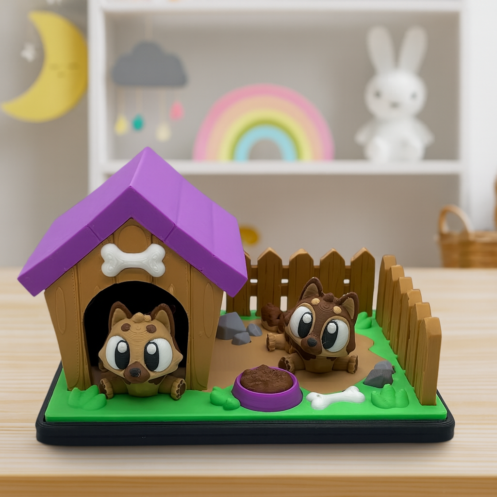 Dog House Backyard Set – Adorable Puppy Playtime Décor by 3dGob 🐾