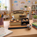 Pug's Bakery – Miniature Shop Set with 2 Pugs – main product view