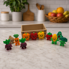 Micro Veggie Crate Set – 12 Piece Collection - Kitchen Desk Decor