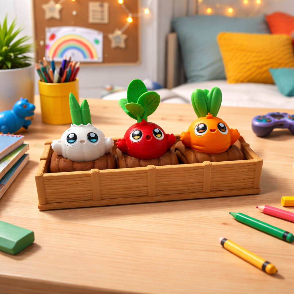 Pick Me's Veggie Desk Pals - Vegetable Gardeen Figurines