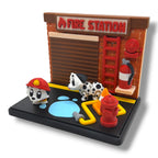 Fire Station Dalmatians Set with two spotted dogs and firefighting accessories