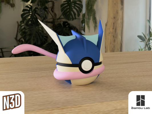 #0658 Greninja - Pokeball Collectible - 3d Printed Pokemon Decor