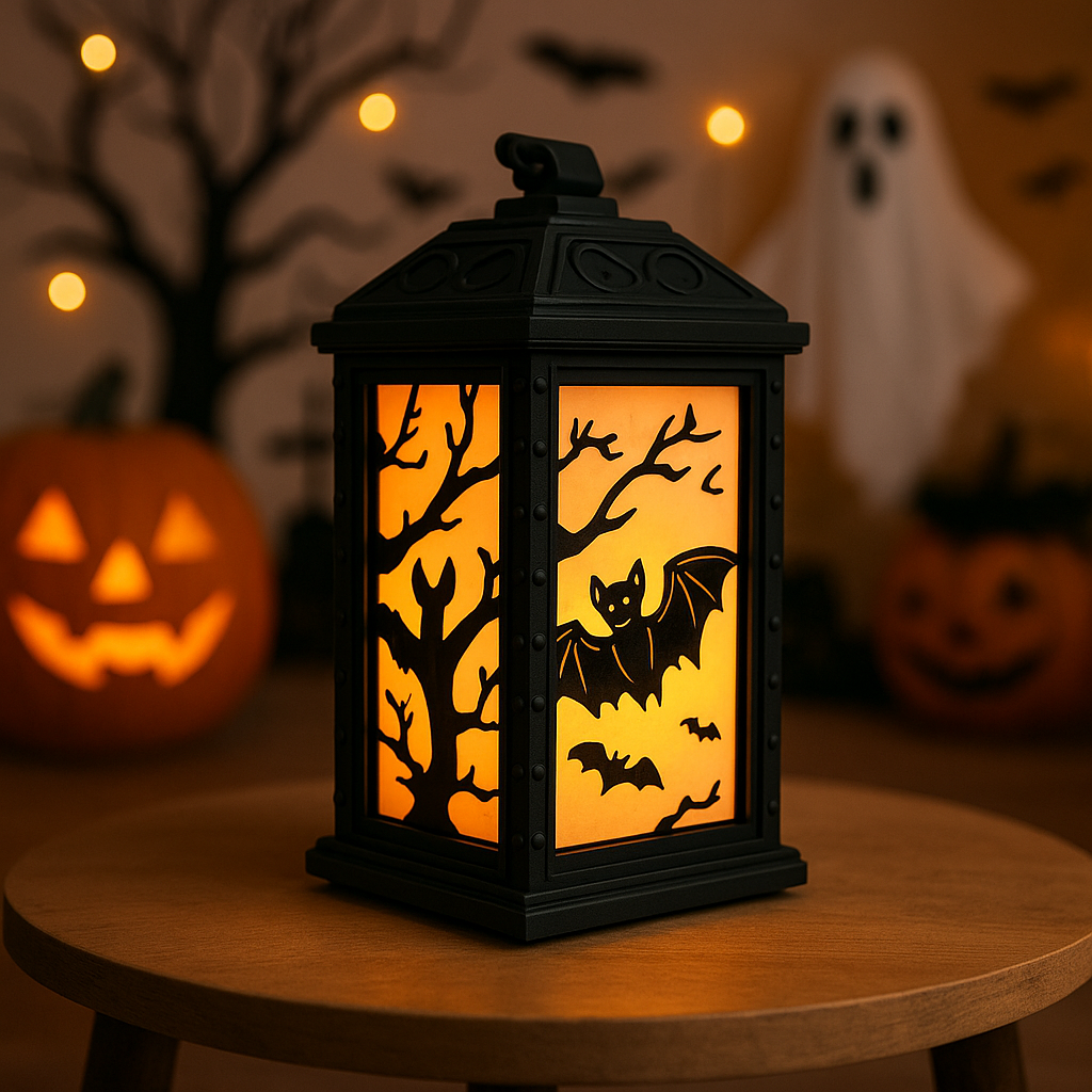 Spooky 5.5" Tea Light Lantern Collection - Halloween Room & Desk Decor