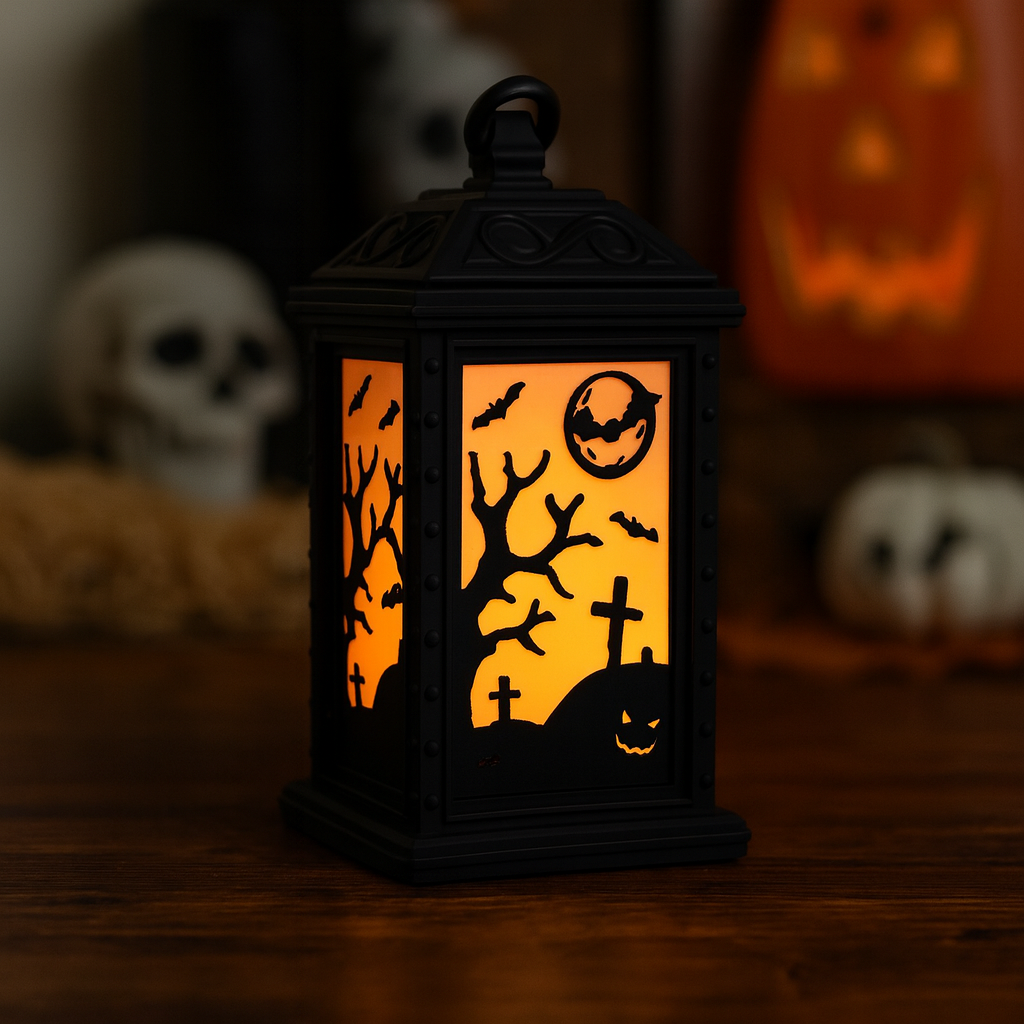 Spooky 5.5" Tea Light Lantern Collection - Halloween Room & Desk Decor