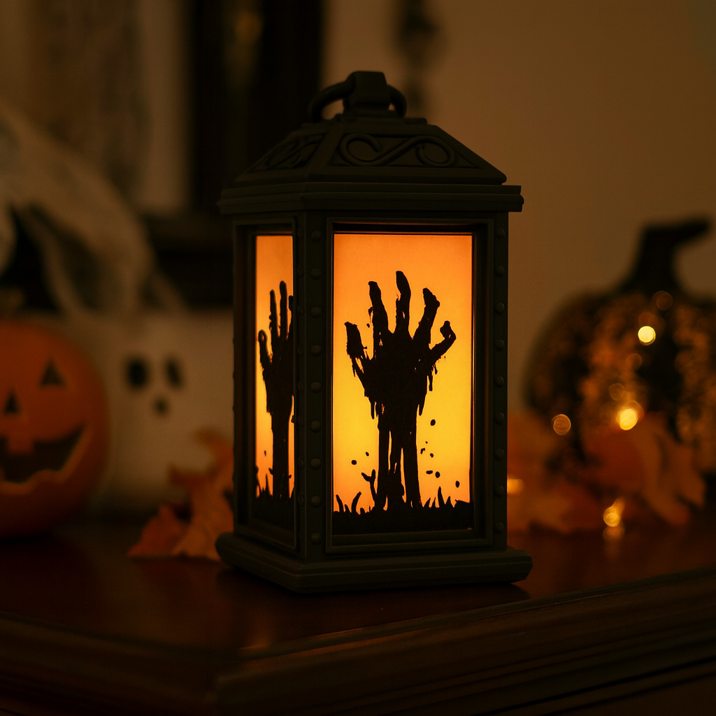 Spooky 5.5" Tea Light Lantern Collection - Halloween Room & Desk Decor