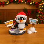 Christmas Penguin Set – “Chill Zone” Holiday Display Desktop Decor