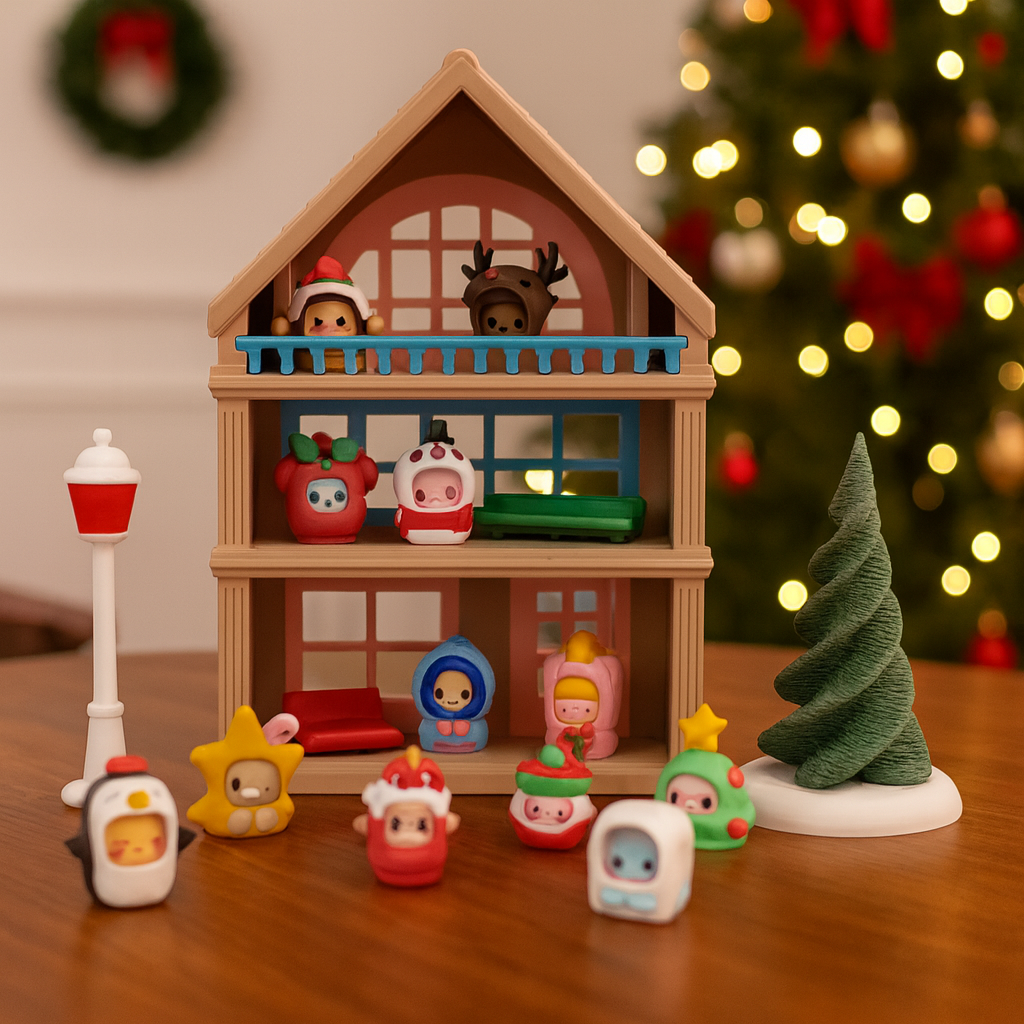 Adorable Peasy Peas & Friends – Christmas Edition | Articulated Christmas Figurines